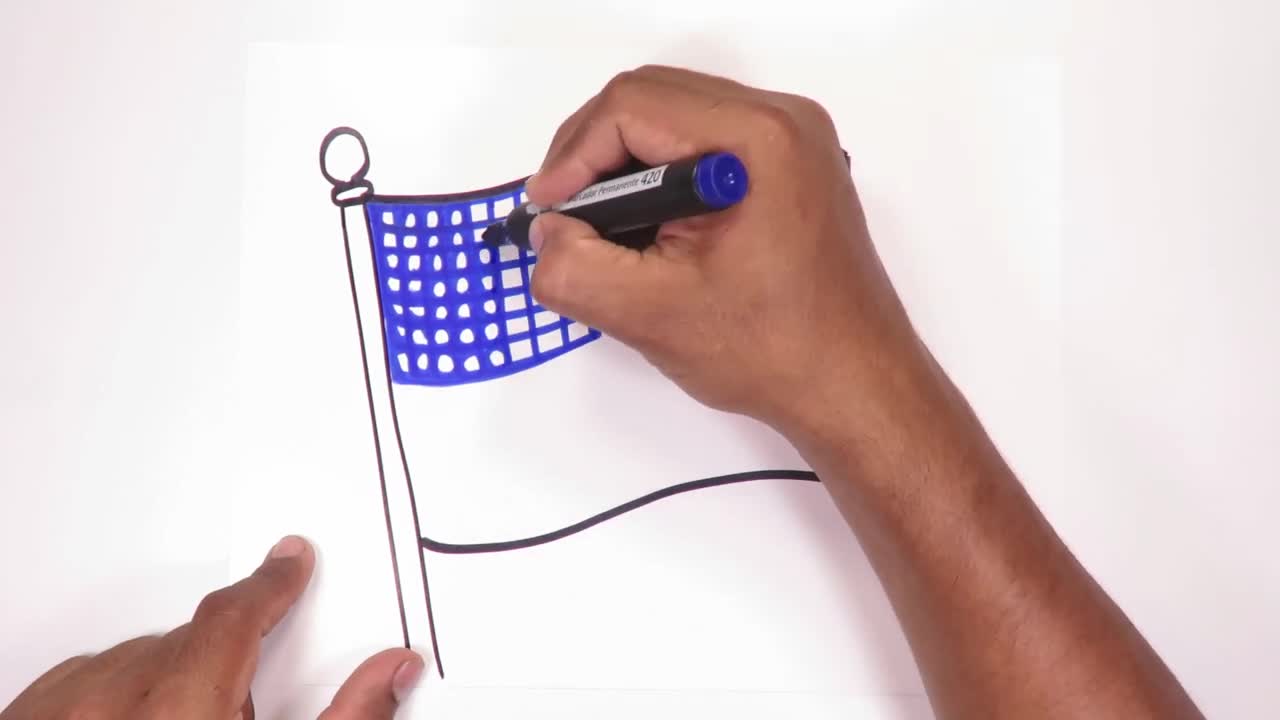 Learn how to draw the United States flag