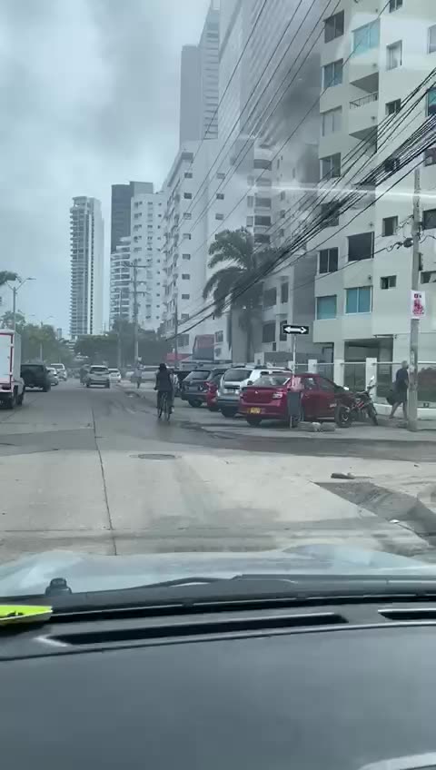 Incendio en edificio de Bocagrande