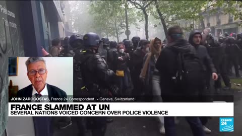 France under fire at UN for police violence, racial and religious discrimination.