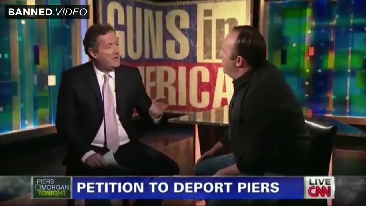 Suicide Mass Murder Pills: FULL Alex Jones Piers Morgan Debate On Gun Control In 2013