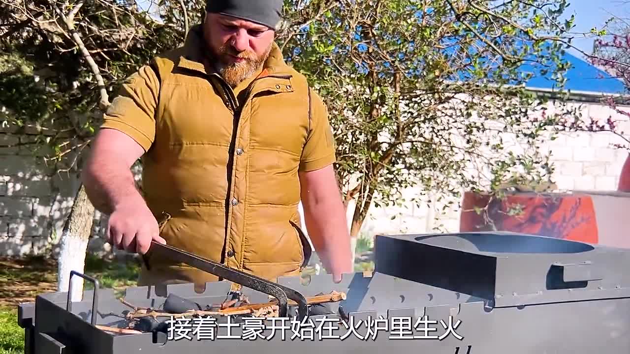 Roast lamb intestines