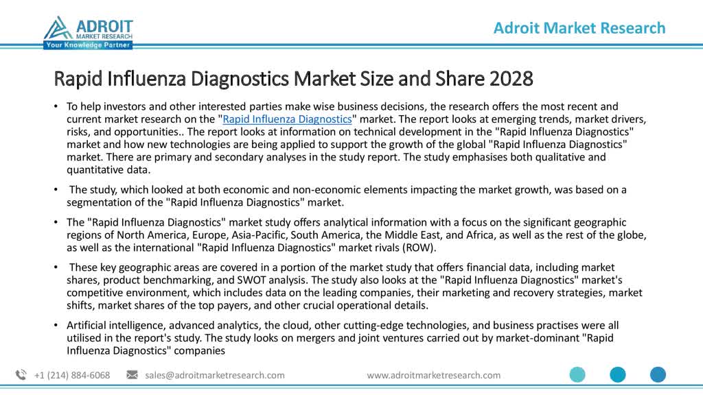 Rapid influenza diagnostic Market Size,Share,Future Growth and Competition Analysis 2028