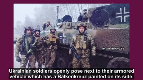 NATZI Balkenkreuz on Ukrainian equipment