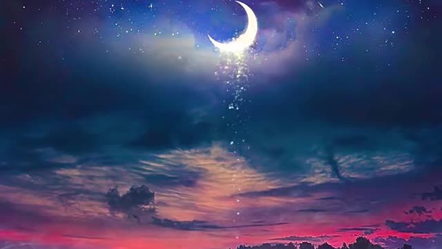 Il chiaro di luna si riversa nel profondo del mare,