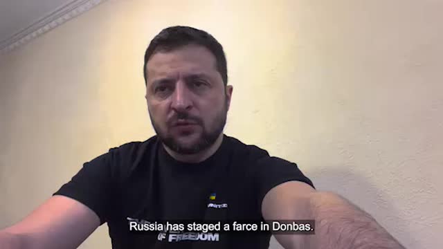 Zelenskiy - During this week, there were more Ukrainian flags in Donbas