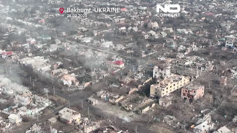 Aerial view of Bakhmut
