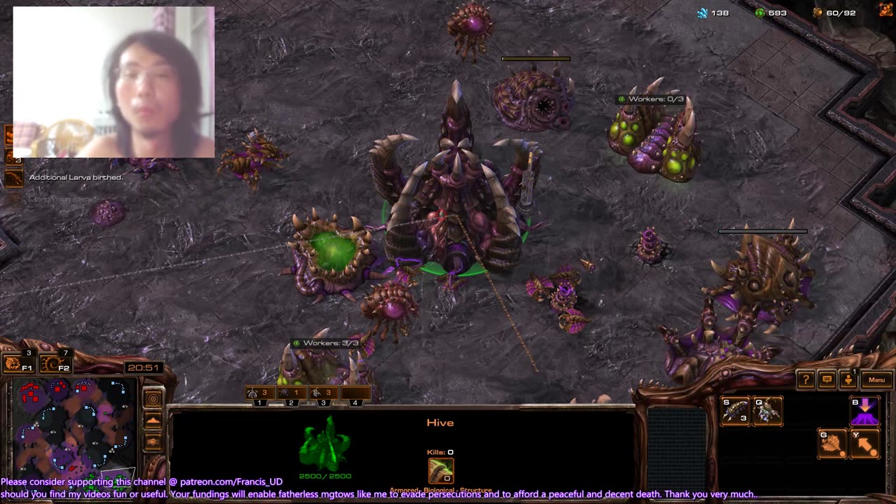 starcraft2 zvz on dragon scales where roaches couldn't beat hydraliks..