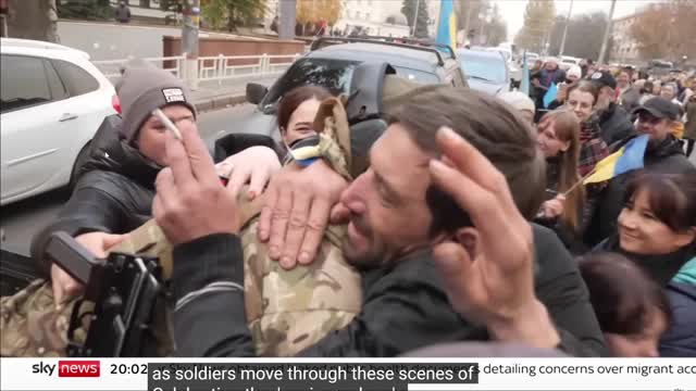 as soldiers move through these scenes of Celebration they're