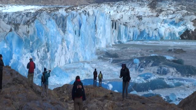 Trekkers Witness A Massive Glacier Wall Collapse In Argentina