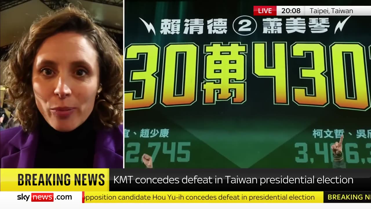 [2024-01-13] Taiwan election: Candidate who champions autonomy from China wins presidential contest