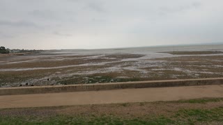 Panning into to the solent sea at low tide. GoPro