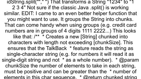 Android announcing number edit text as digits