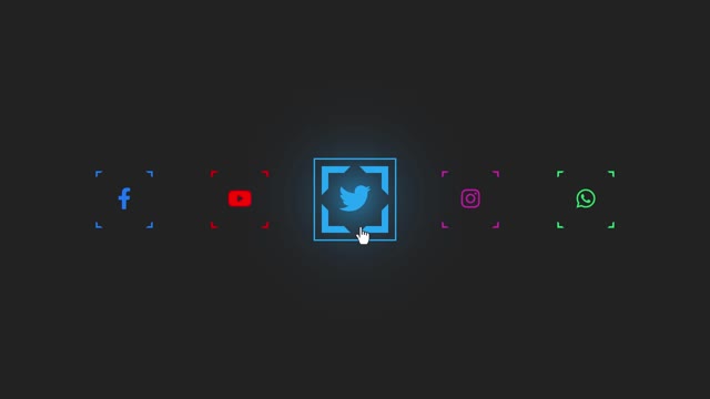 CSS Glowing Social Media Icon Hover Effects using Font Awesome Icon