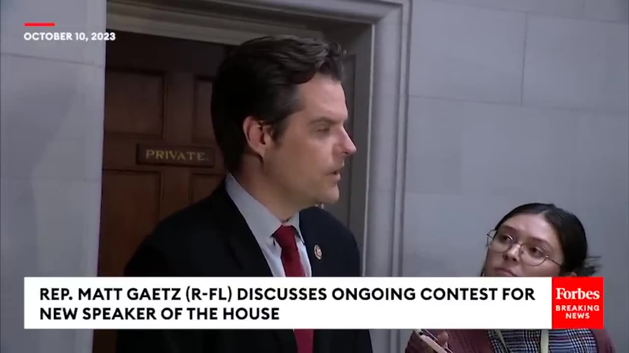 NEW- Matt Gaetz Gives His Take On Steve Scalise-Jim Jordan Matchup For New Speaker Of The House