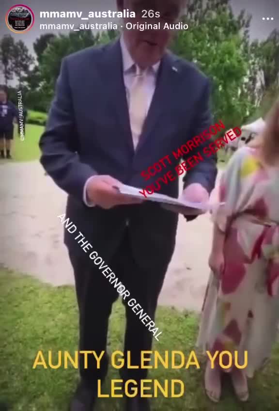 The Australian Prime Minister and Governor General have been served notice