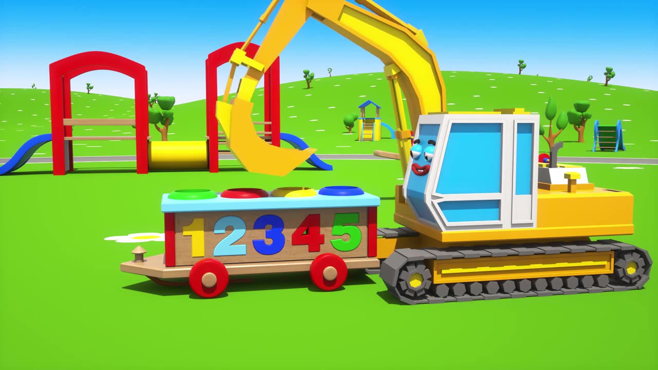 Car Cartoon Helps Kids Learn Colors And Numbers While The Yellow