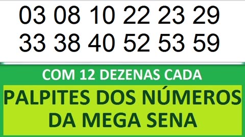 PALPITES DOS NÚMEROS DA MEGA SENA COM 12 DEZENAS v3q8wm4 v3quc5d v3mtlac v1heynx v1heynx v3qftrx