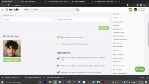 HOW TO CHANGE PROFILE PICTURE ON RUMBLE