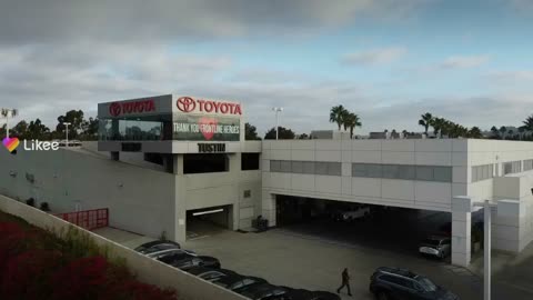 Epic shot of Toyota building arigato