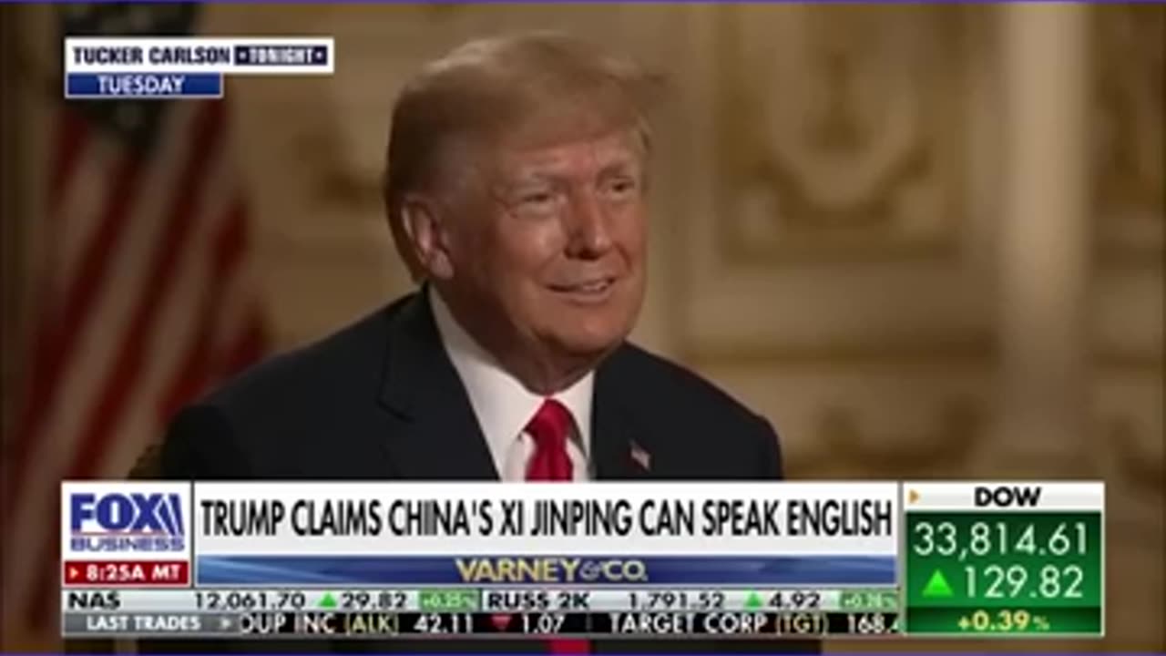 Donald Trump tells Tucker the one English word Xi Jinping said to him #shorts