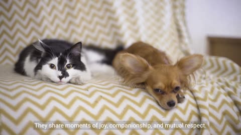 Unlikely Pals: A Heartwarming Tale of a Dog and Cat Friendship