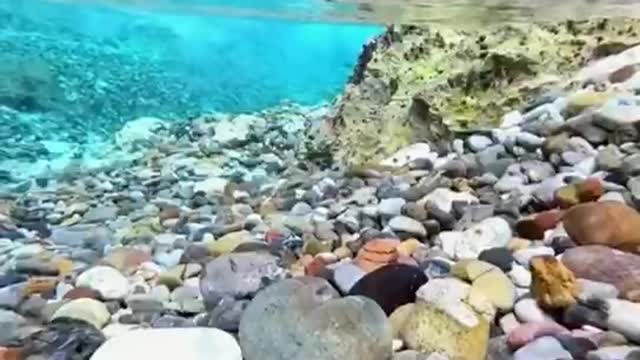 Underwater stones are shape