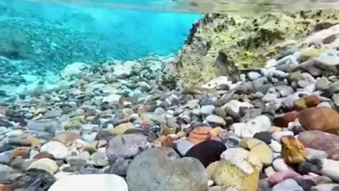 Underwater stones are shape