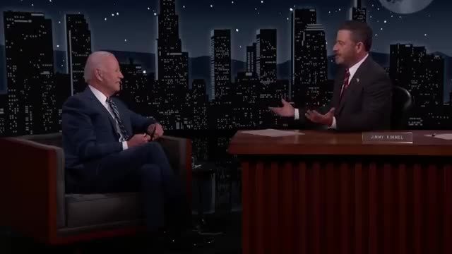 President Joe Biden Visits Jimmy Kimmel Live