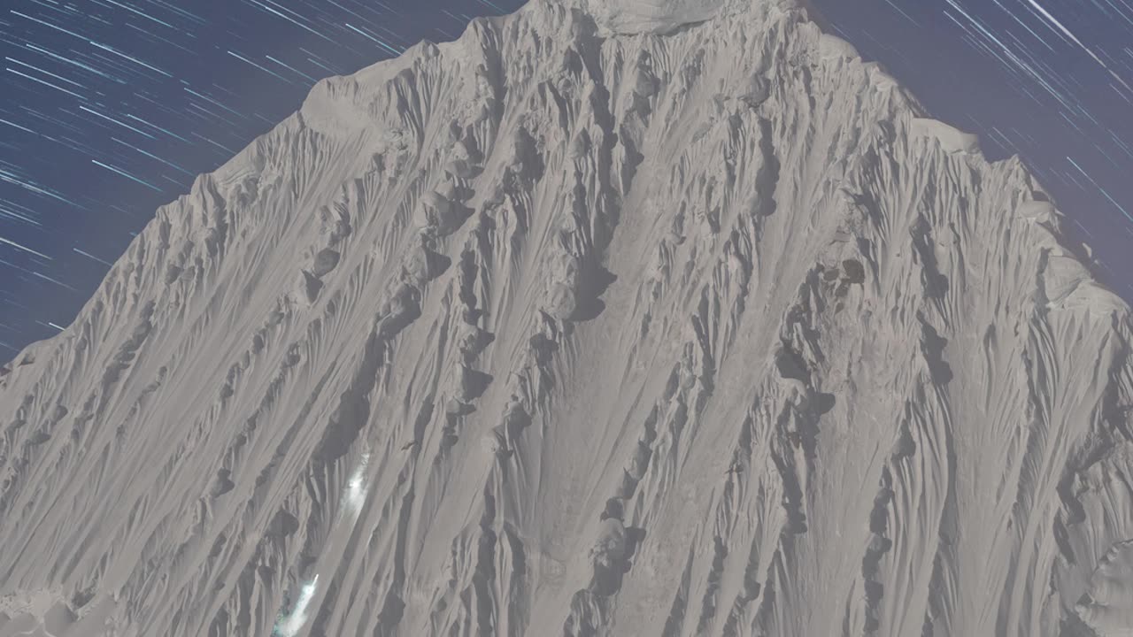 Time-Lapse Shows Mountaineers Climbing Under Starry Sky