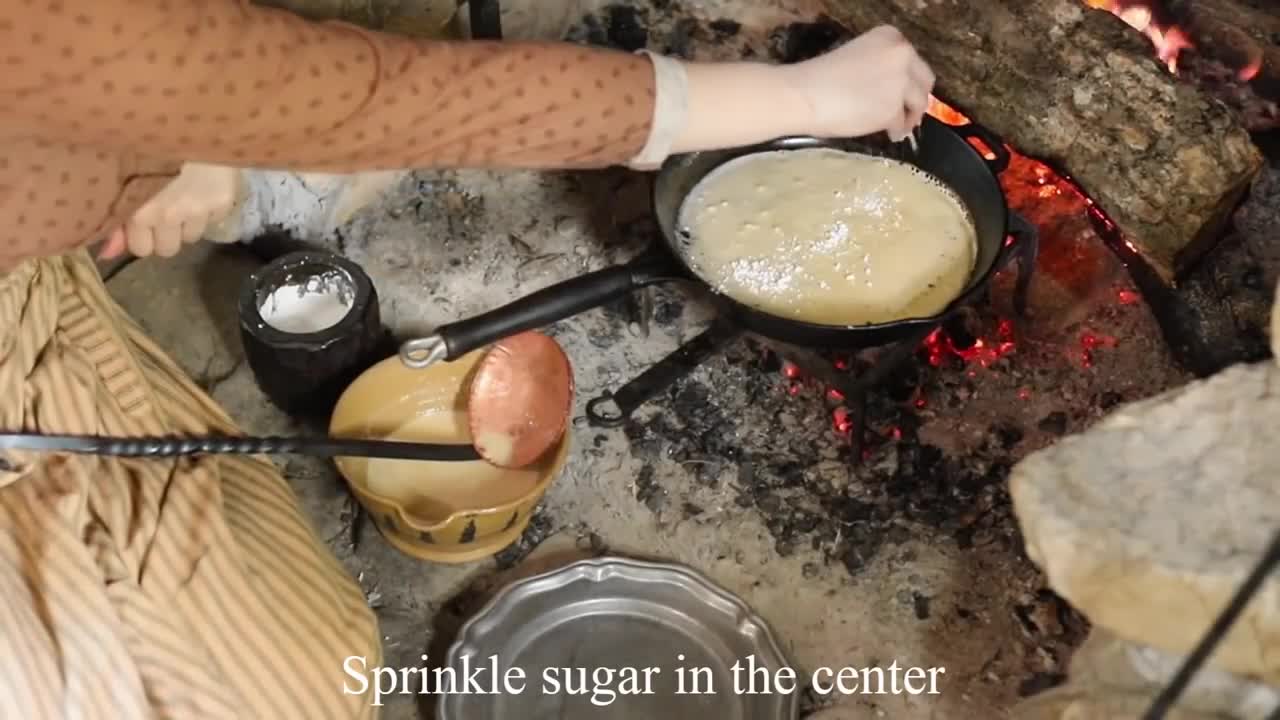 How to Make Real Pancakes from 1816 _ASMR Historical Cooking_