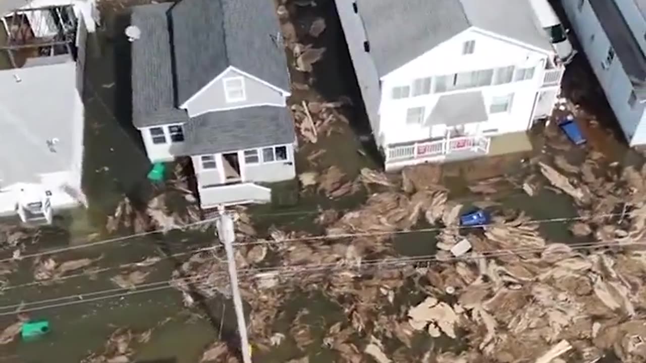 Drone video shows the extensive flooding in Hampton, New Hampshire