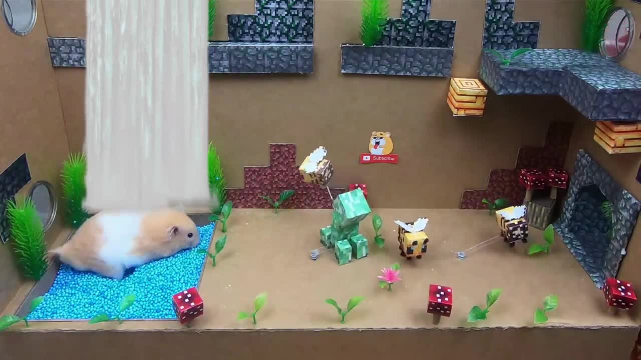 Hamster Escapes The Awesome Minecraft Maze With Underwater Obstacle Course2