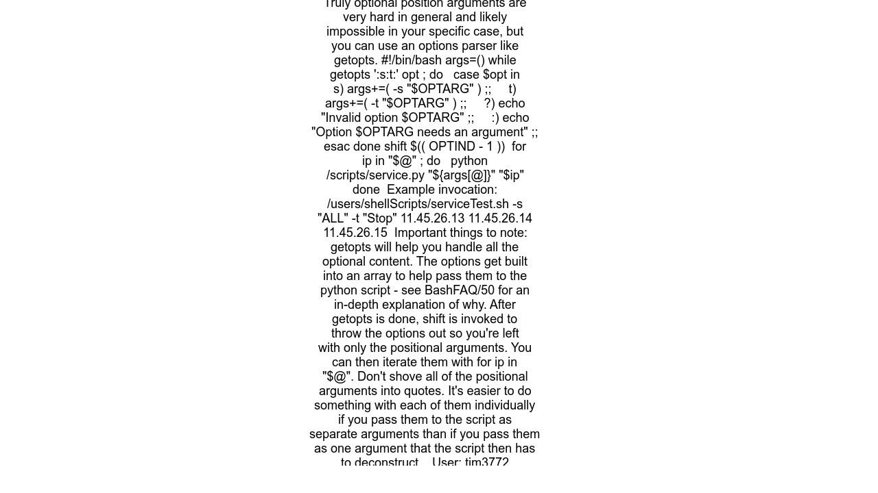 is it possible to accept multiple parameters in an positional argument and also is there a way not