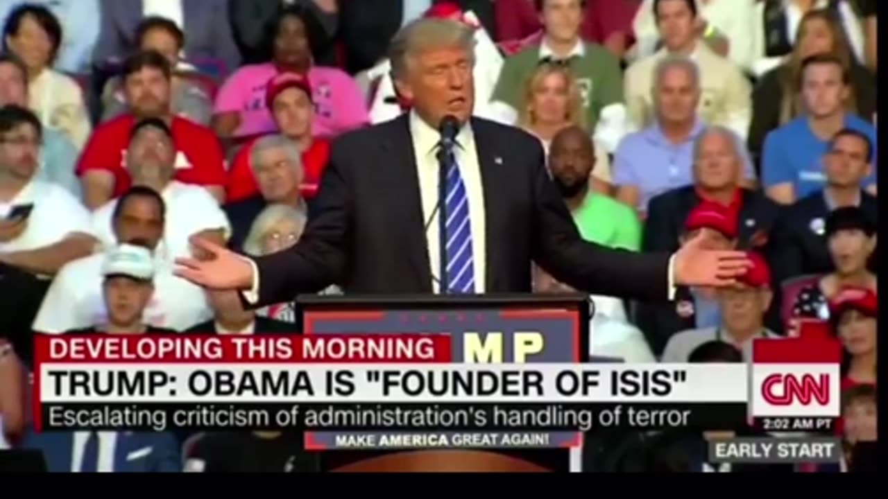 2016 Donald Trump said that the US President Barack Obama was the “founder of ISIS“