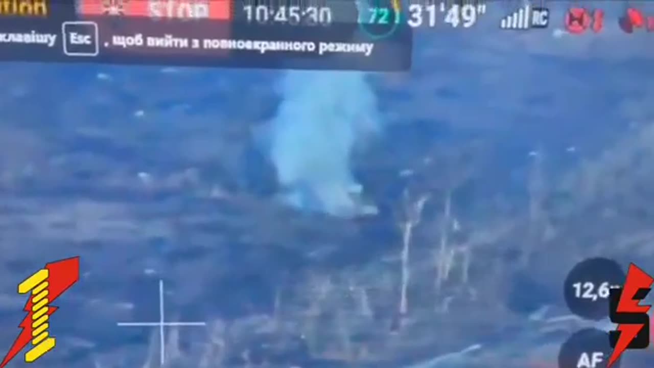 Ukrainian ATGM Smashes into Russian Bmp2