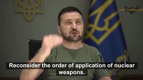 ZELENSKY APPELLE À UNE ATTAQUE NUCLÉAIRE DE L'OTAN CONTRE LA RUSSIE