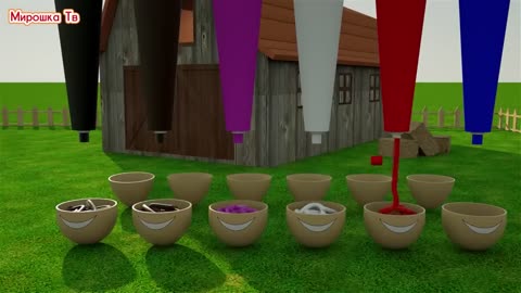Baby content 100% | Learning Colors – Colorful Eggs on a Farm