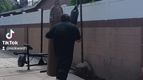 150 Pound Banana Bag Workout Part 9. More Boxing Work!