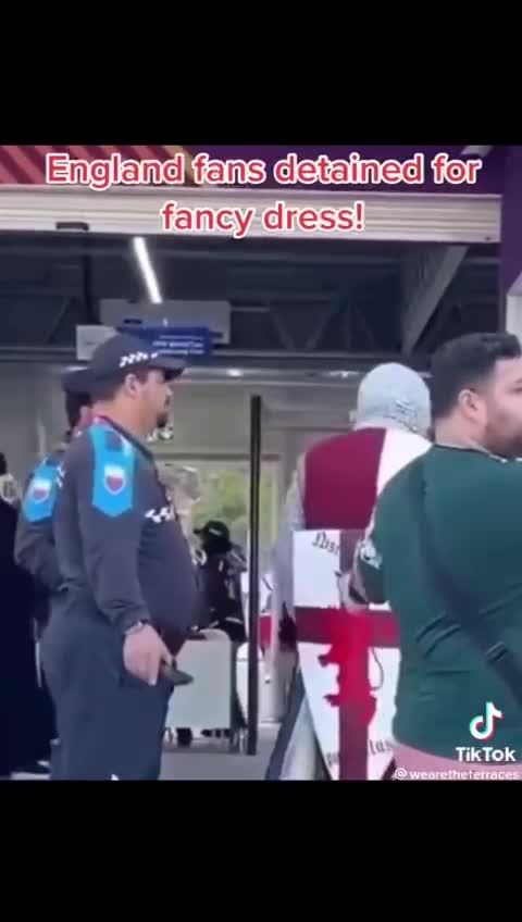 England fans detained for fancy dress in Qatar.