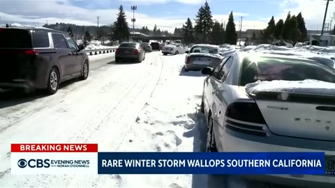 Rare winter storm wallops Southern California