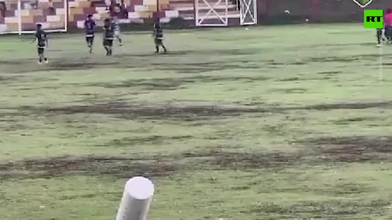 Moment soccer player killed by lightning strike