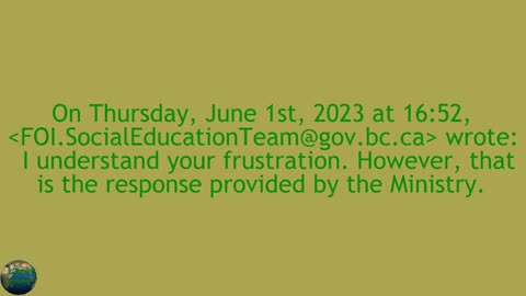 The BC Provincial Health Officers FOI people's no answer to a request for information