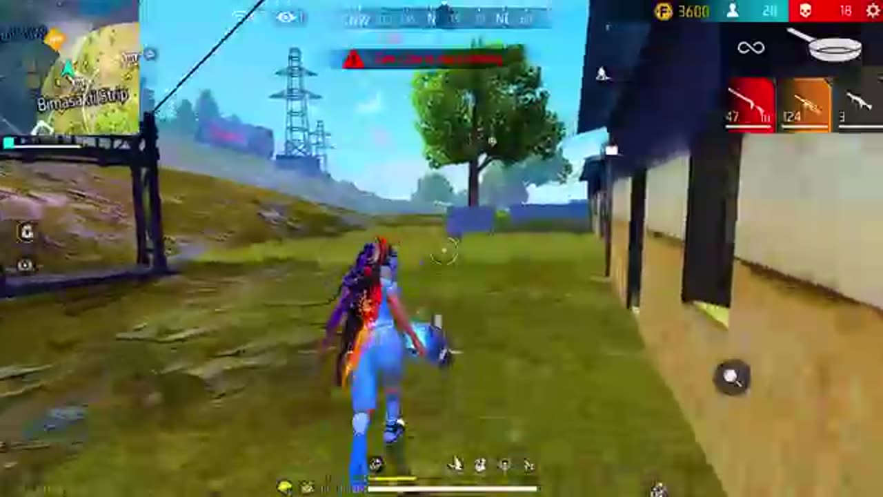 Free fire on gameplay video 90%headshot 😈 play like a hacker solo vs squad😱