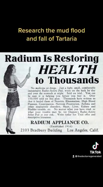 They lied about Radium, radium was called the secret of life back in the 20th century.