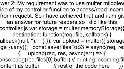 how to read file from incoming request without saving it to local disk using nodejs express