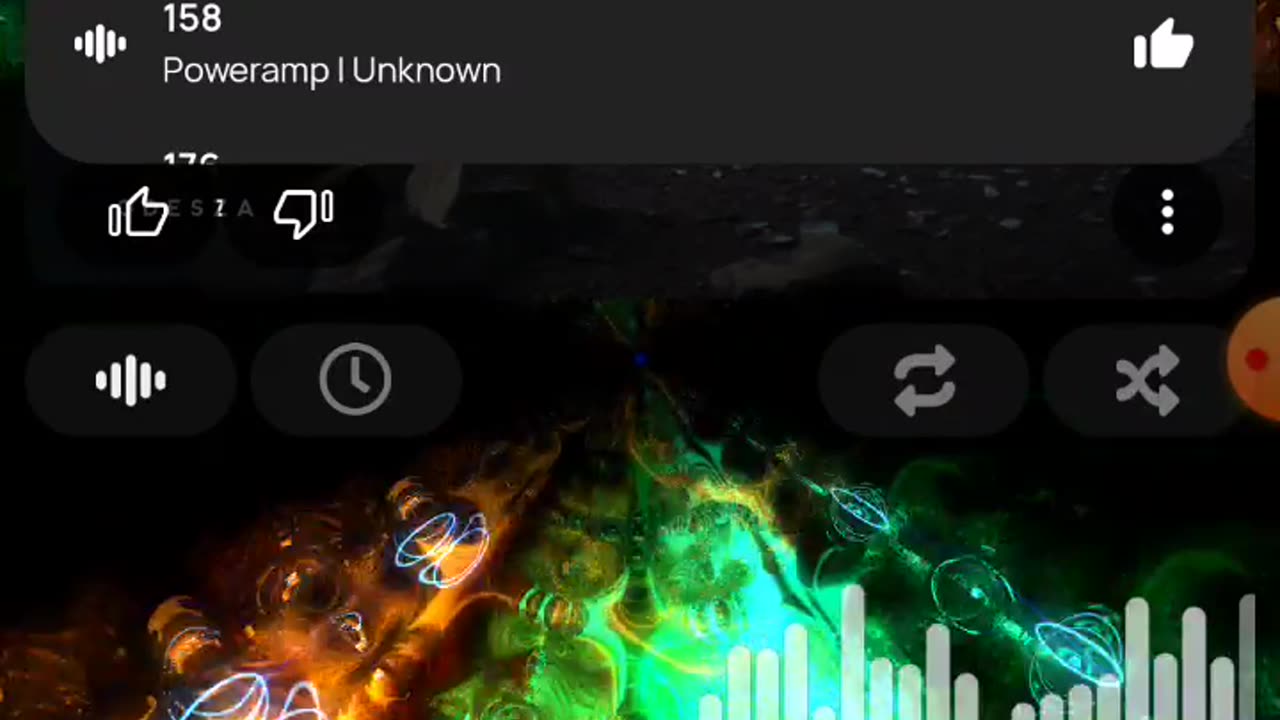 PowerAmp + Milkdrop Visualization