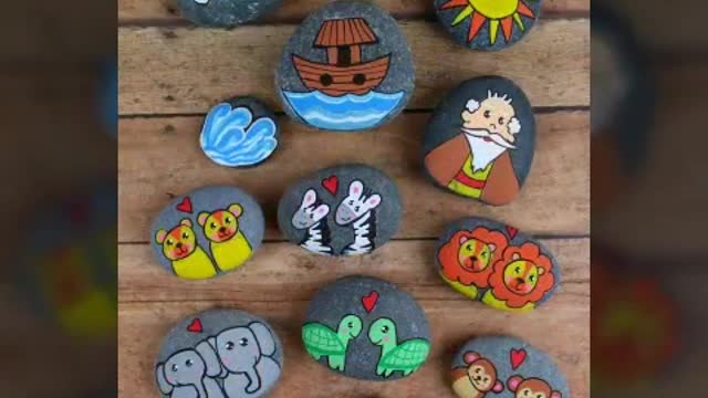 unique and elegant vegetables painted Rock Nd Stone painting ideas