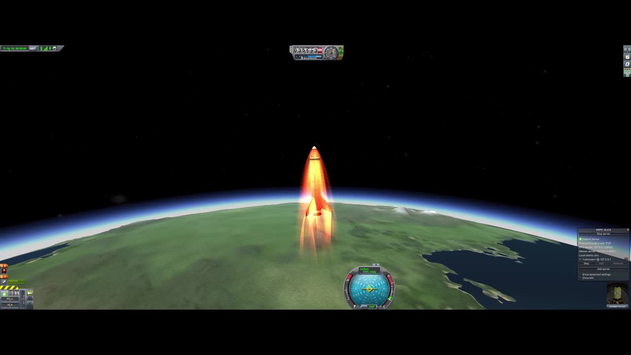 Kerbal Space Program: Breaking through the atmosphere.