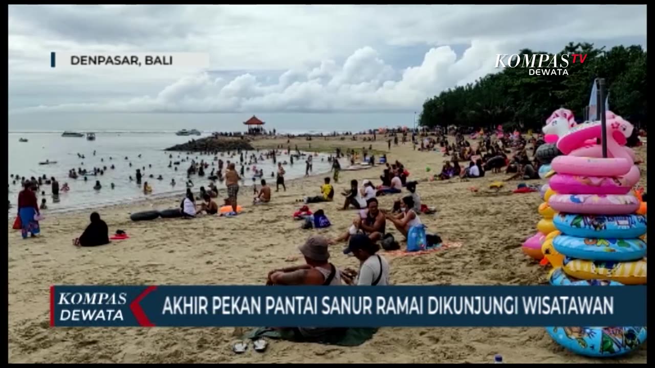 PANTAI SANUR BANYAK TOURIS MANCANEGARA