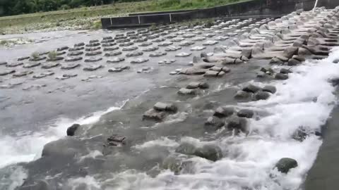 A dam located in a beautiful environment